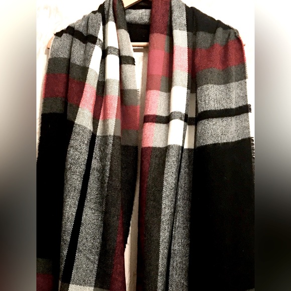 Express Black, Red, White and Gray Oversized Scarf - Picture 8 of 8